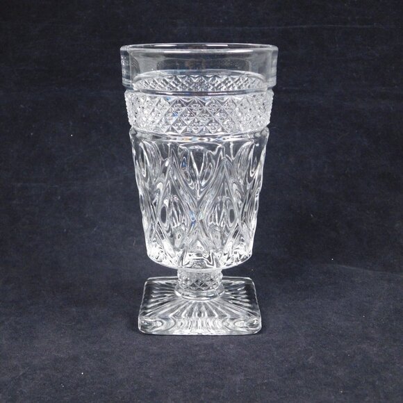 Set Of 2 Imperial Cape Cod Clear Square Footed Tumbler Glasses Vintage 5.5 Tea - Picture 9 of 12
